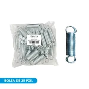 RESORTE PARA CERCA ELÉCTRICA*GALVANIZADO BAÑADO EN ZING* 72 MM. DE LARGO X 15 MM. DE DIÁMETRO *BOLSA DE 25 UNIDADES*