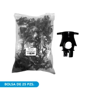AISLADOR DE SUJECIÓN DE LÍNEA CON ROSCA*COLOR NEGRO*AISLACIÓN DE 12.000 VOLTIOS*PARA CERCAS ELÉCTRICAS (PAQ. 25 UNIDADES)*PARA VARILLAS CIRCULARES