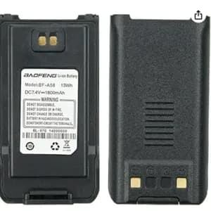 BATERIA DE LITIO* PARA RADIO BF-A58* VOLTAJE DE SALIDA 7,4V* CAPACIDAD DE CARGA 1800 MAH/13WH*