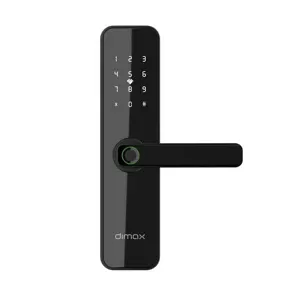 CERRADURA SMART COLOR NEGRO*ALEACIÓN DE ALUMINIO*FUNCIONA CON 4 PILAS DOBLE AA*MORTAJA 5050*FUNCIÓN: APP,HUELLA,TARJETA,LLAVE,CONTRASEÑA*DISEÑO MODERNO