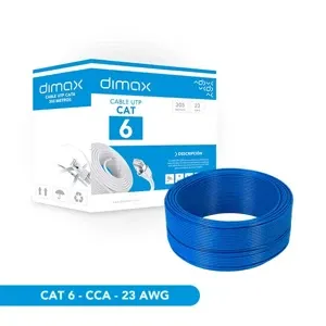 CABLE UTP CAT6 CCA INT* ALEACCION* 23 AWG* 4 PARES* 0.65MM* PASS FLUKE* CHAQUETA SIMPLE* 305 METROS* COLOR AZUL*