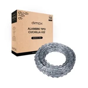 ALAMBRE TIPO CUCHILLA HOJA #22, ALAMBRE DE ACERO CHAPADO EN CALIENTE DE 2,5 MM, HOJA DE 0,5 MM, LONGITUD DESPLEGABLE 10 MTS APROX.