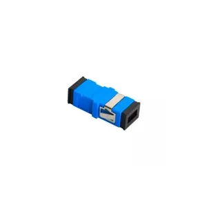 ADAPTADOR DE FIBRA OPTICA SC/UPC, AZUL, SIRVE PARA FIBRA OPTICA DROP, MONOMODO O MULTIMODO, PERDIDA MENOR O IGUAL A 0,5, REUTILIZABLE HASTA 10 VECES