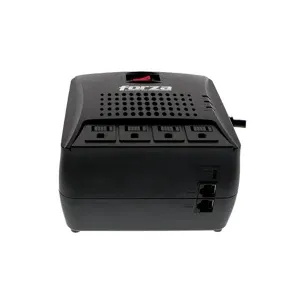 Capacidad: 3000VA/1500W • Voltage: 220V • VA de salida: 3000 VA • Receptáculo: 4 x NEMA 5-15R • RJ45 • Indicador visual: Luz LED de estado