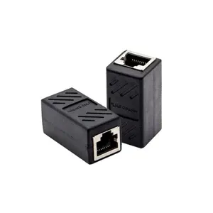 ADAPTADOR DE EXTENSION A TOPE RJ45 HEMBRA A HEMBRA* CAT6* PLUG AND PLAY* SEÑAL ESTABLE* ALTA VELOCIDAD DE TRANSMISION* COLOR NEGRO*