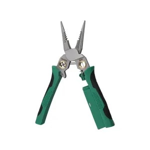 ALICATE MULTIFUNCION 8 EN 1, MATERIAL: ACERO INOXIDABLE, RANGO DE MEDICIÓN: 12-250V AC/DC, CORTE DE 25MM², AGARRE ERGONOMICO, MEDIDA: 8,1X3,1X0,8 PULGADAS