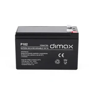 BATERIA SECA RECARGABLE 12V-7A*12VOLTIOS 7AMPERES*IDEAL PARA UPS ON LINE E INTERACTIVOS*SISTEMAS DE RESPALDO Y SISTEMAS SOLARES