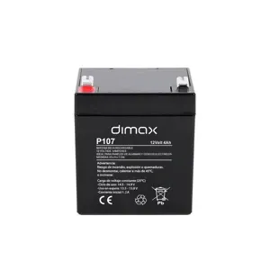 BATERIA SECA RECARGABLE*12 VOLTIOS*4AMPERES*IDEAL PARA PANELES DE ALARMAS Y CERCOS ELECTRICOS*MEDIDAS 10X9X7CM.