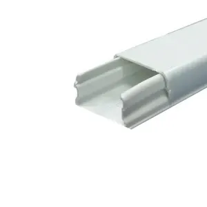 CABLE CANAL PVC 10X20 MM, PAQUETE DE 10 UNIDADES, COLOR BLANCO, LONGITUD DE 2 MTS