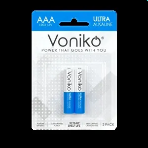 BATERIAS ALCALINAS LR03 AAA 2U/PK