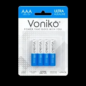 BATERIAS ALCALINAS LR03 AAA 4U/PK