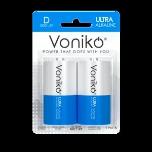 BATERIAS ALCALINAS LR20 TIPO D 2U/PK