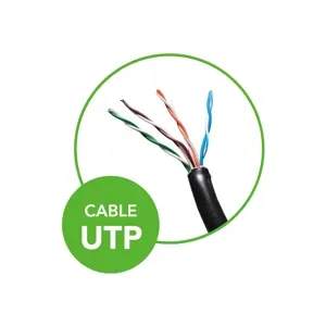 CABLE UTP CAT5E CCA EXT* ALEACION* 24 AWG*4 PARES* 0.5MM* PASS FLUKE* CHAQUETA SIMPLE* 305 METROS* CARRETE DE MADERA* COLOR NEGRO*